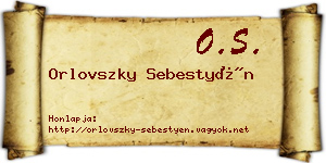 Orlovszky Sebestyén névjegykártya